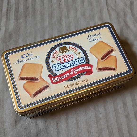 Vintage Fig Newtons 100th Anniversary Collector's Tin 1891-1991 Nabisco box - Picture 1 of 10